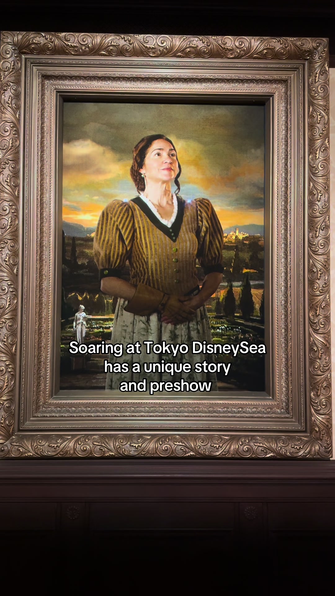 Still from a TikTok covering Soaring theming and the Museum of Fantastic Flight preshow